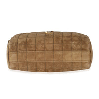 Golden Leaf Suede Cassandre Carre Camera Bag