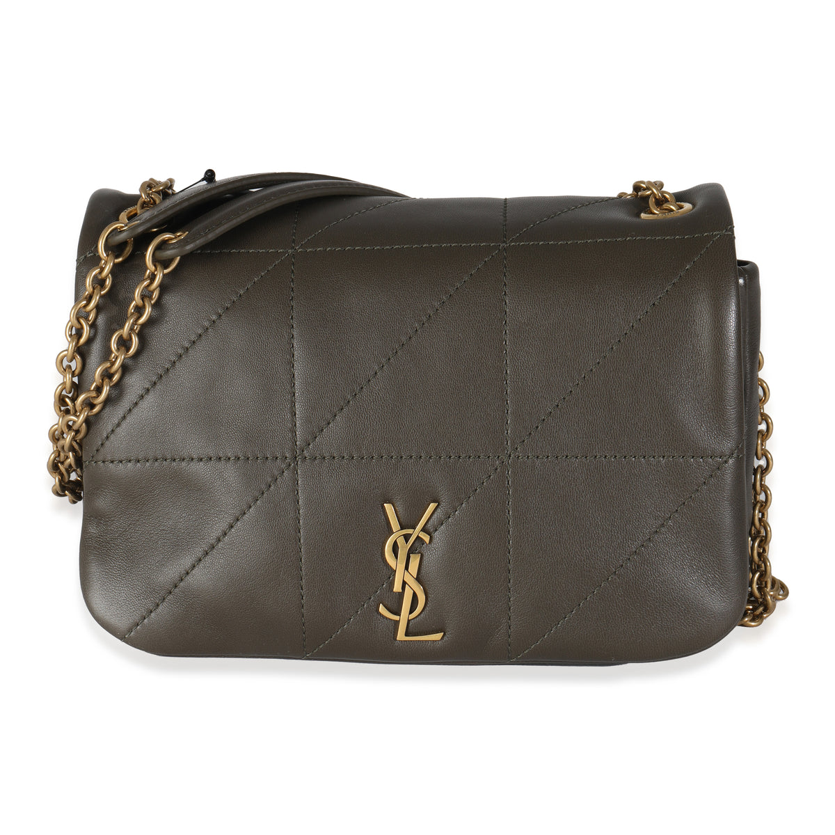 Olive Lambskin Matelasse Monogram Mini Jamie 4.3