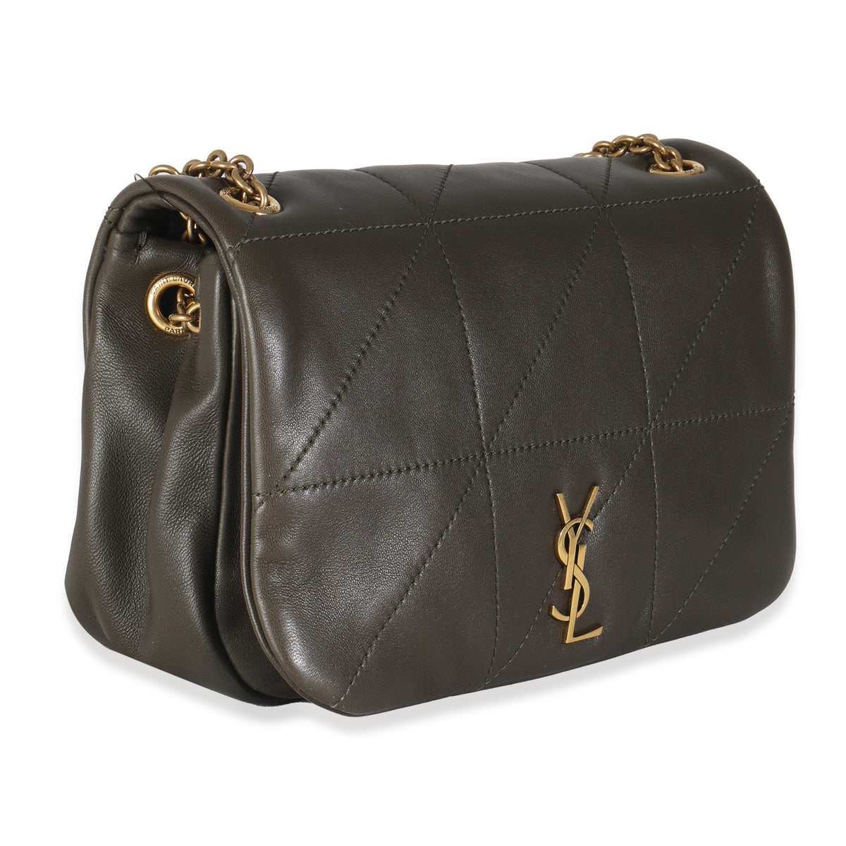 Olive Lambskin Matelasse Monogram Mini Jamie 4.3