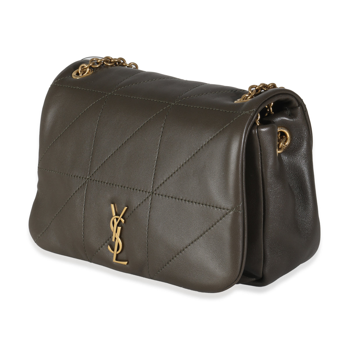 Olive Lambskin Matelasse Monogram Mini Jamie 4.3