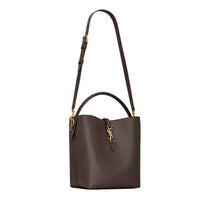 Dark Sweet Choco Smooth Calfskin Le 37 Bucket Bag