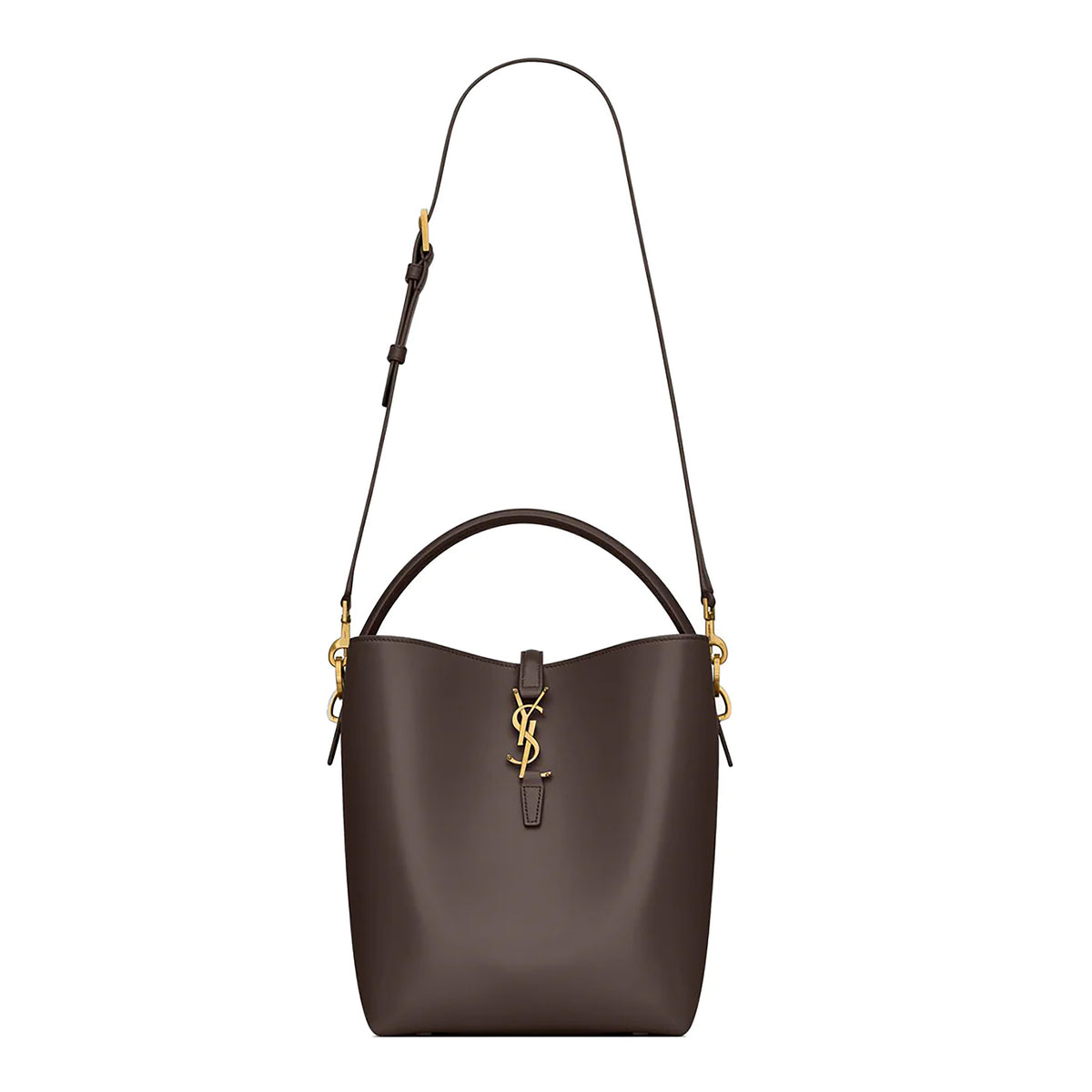 Dark Sweet Choco Smooth Calfskin Le 37 Bucket Bag