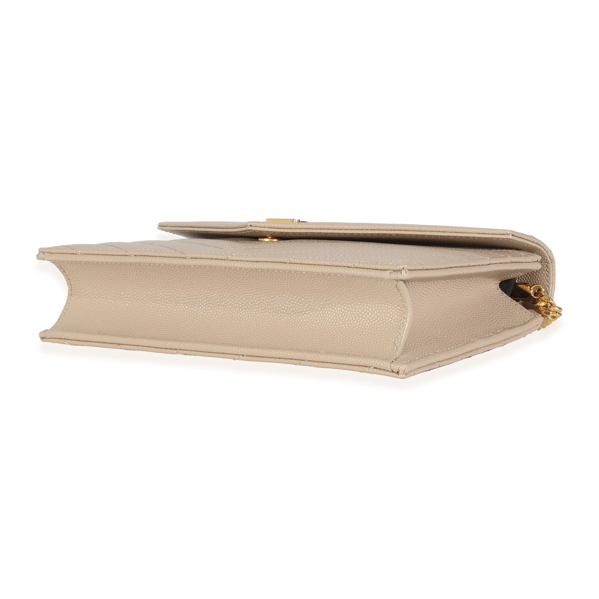 Dark Beige Grain De Poudre Cassandre Envelope Chain Wallet
