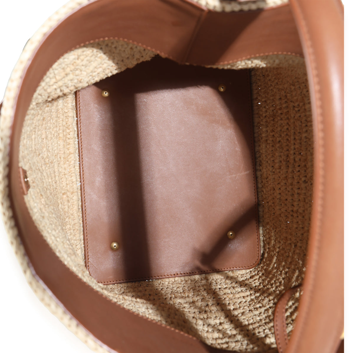 Naturel Brick Raffia Le 37 Bucket Bag