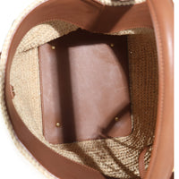 Naturel Brick Raffia Le 37 Bucket Bag