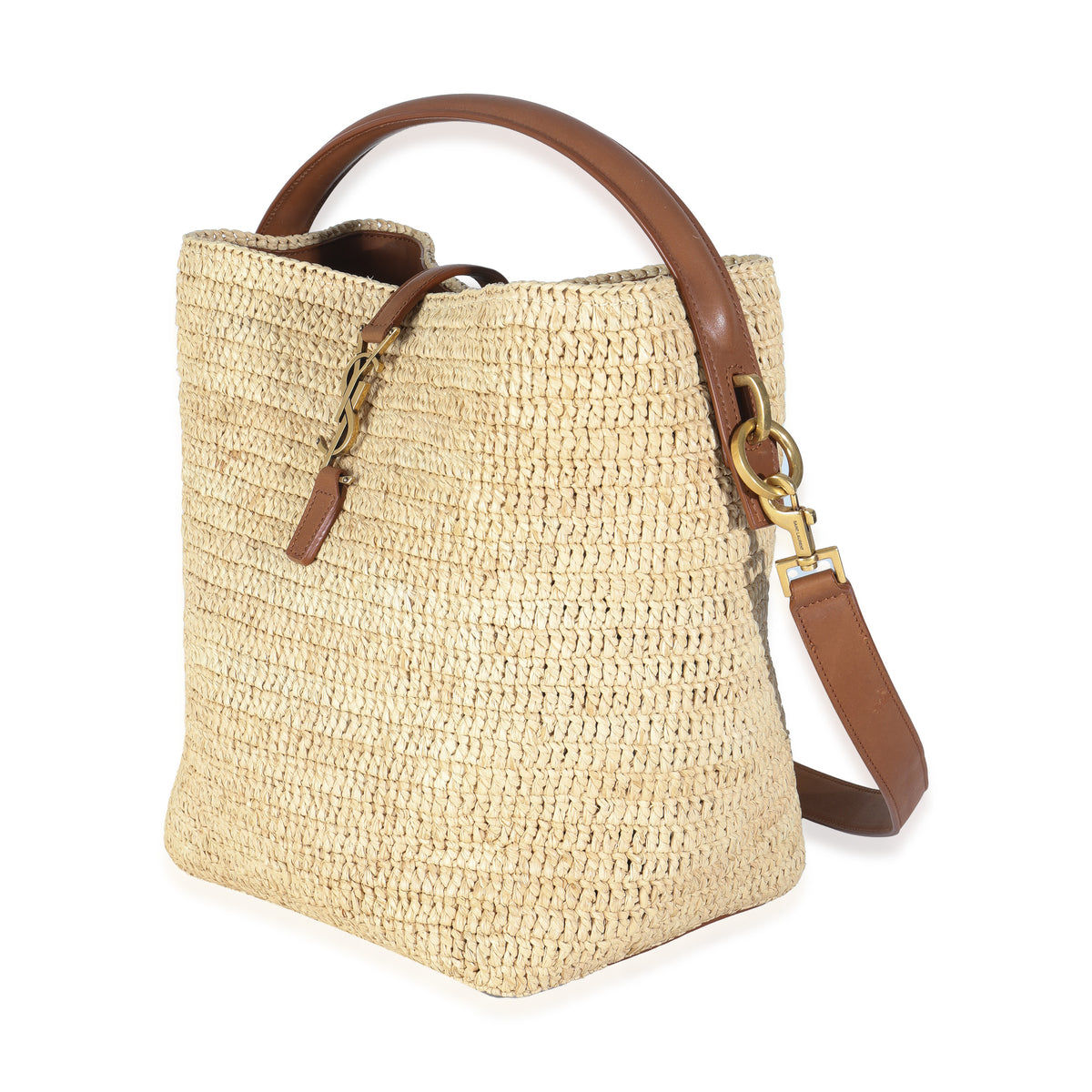 Naturel Brick Raffia Le 37 Bucket Bag