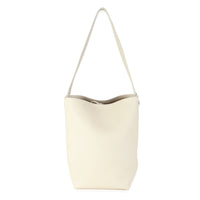 Ivory Grained Calfskin Medium NS Tote Hook Bag