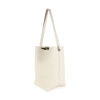Ivory Grained Calfskin Medium NS Tote Hook Bag