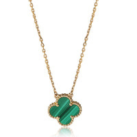 Alhambra Malachite Pendant in 18k Yellow Gold
