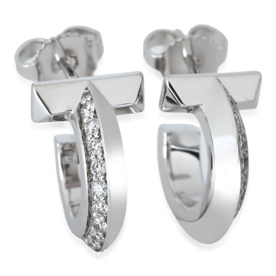 Tiffany T Diamond Earrings in 18k White Gold 0.4 CTW