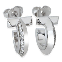 Tiffany T Diamond Earrings in 18k White Gold 0.4 CTW