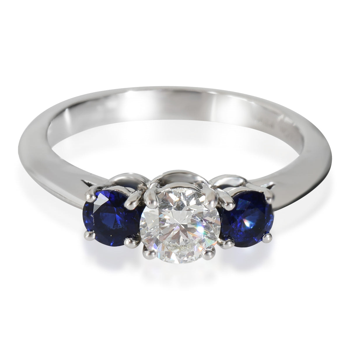 0.5 ct Diamond and Sapphire Engagement Ring