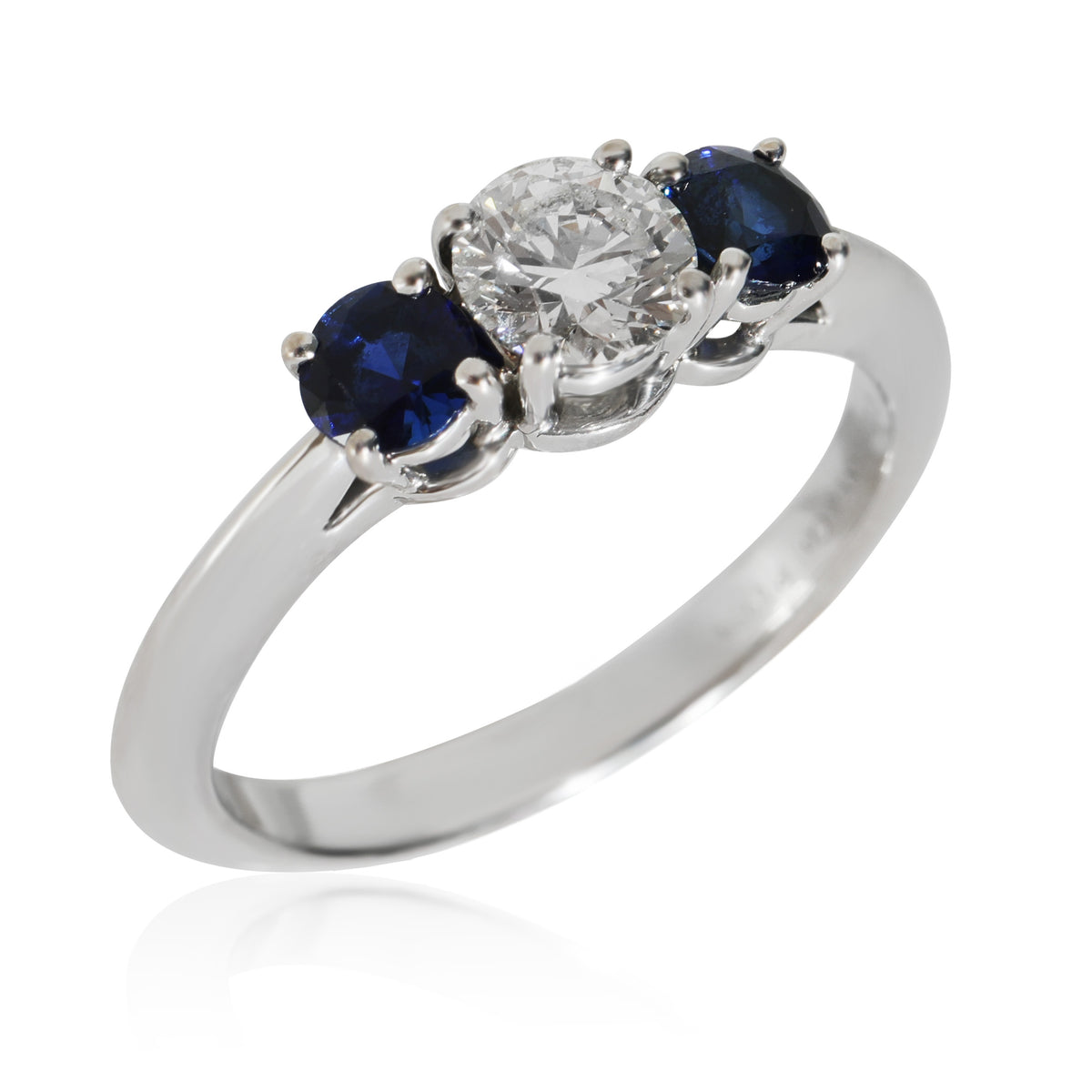 0.5 ct Diamond and Sapphire Engagement Ring