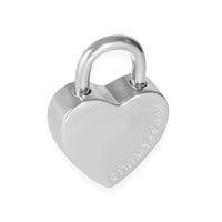 Heart Mom Padlock Charm in  Sterling Silver
