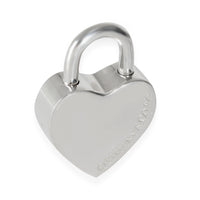 XOXO Heart Padlock Charm in  Sterling Silver