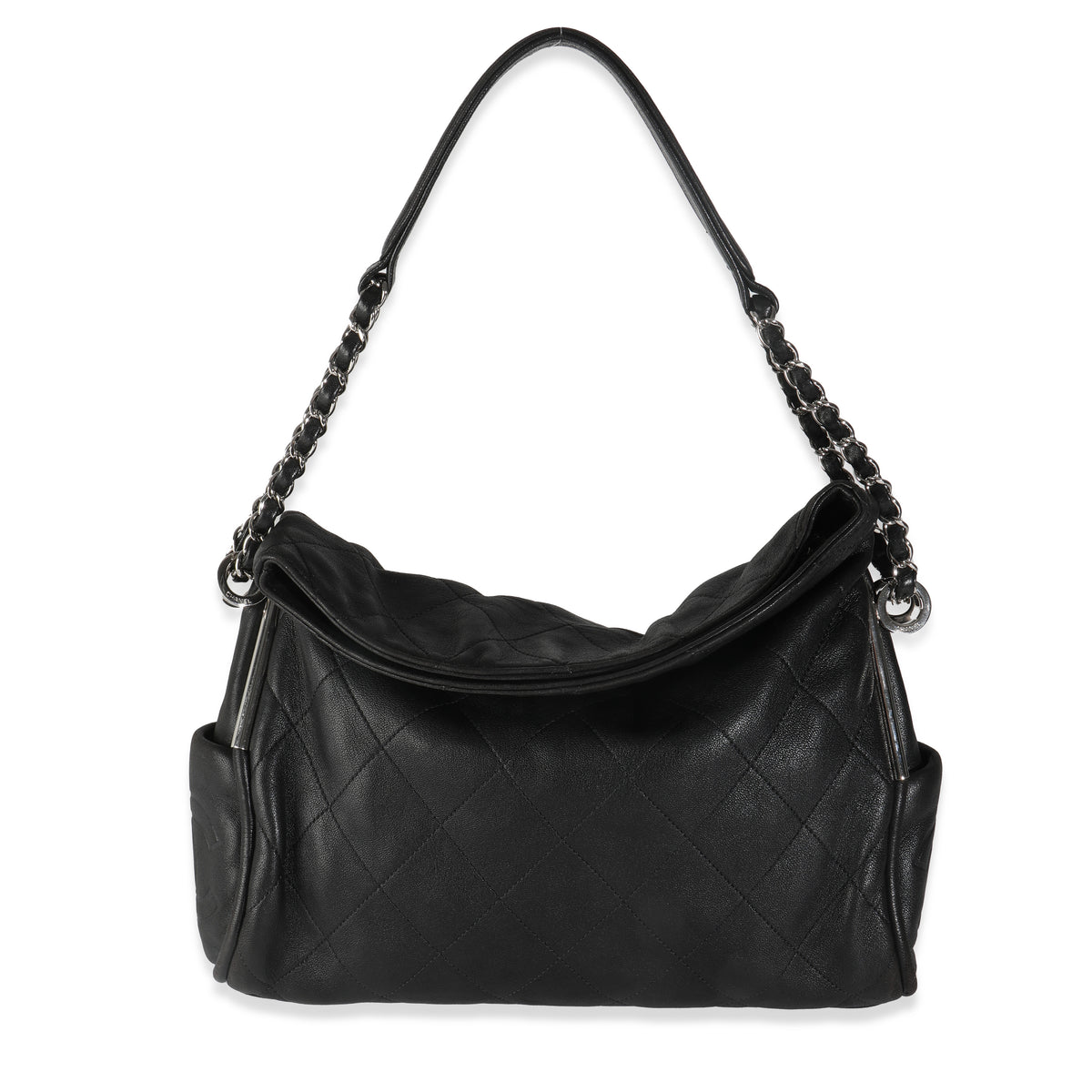 Black Quilted Lambskin Ultimate Soft Hobo