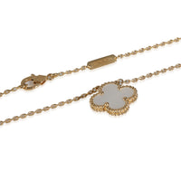 Vintage Alhambra Mother Of Pearl Pendant in 18k Yellow Gold