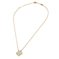 Vintage Alhambra Mother Of Pearl Pendant in 18k Yellow Gold