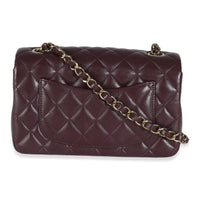 Dark Purple Quilted Lambskin Mini Rectangular Flap Bag