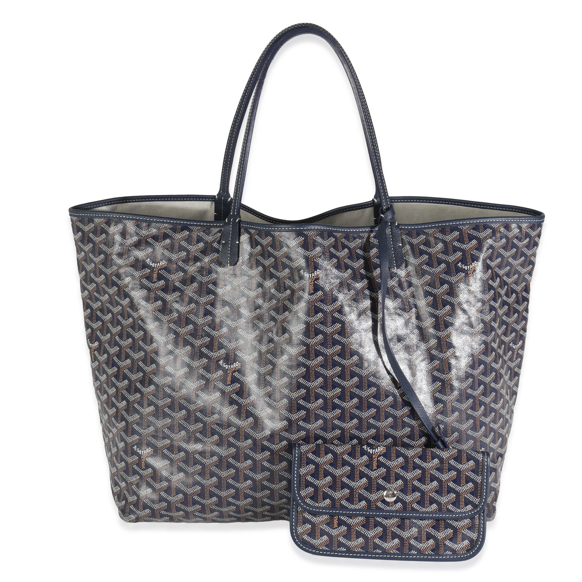 Navy Goyardine Canvas Saint Louis GM