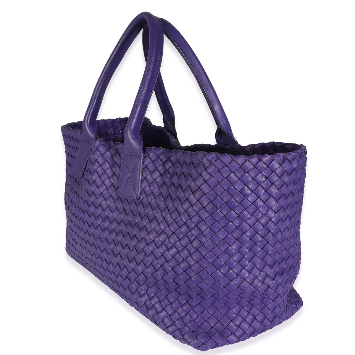 Purple Nappa Intrecciato Medium Cabat