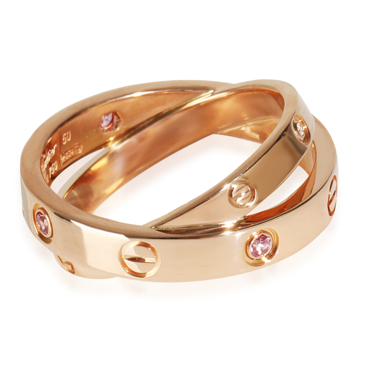 Love Ring, Pink Sapphire, Diamonds (Rose Gold)