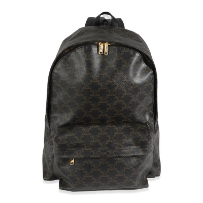 Brown Canvas Medium Triomphe Backpack