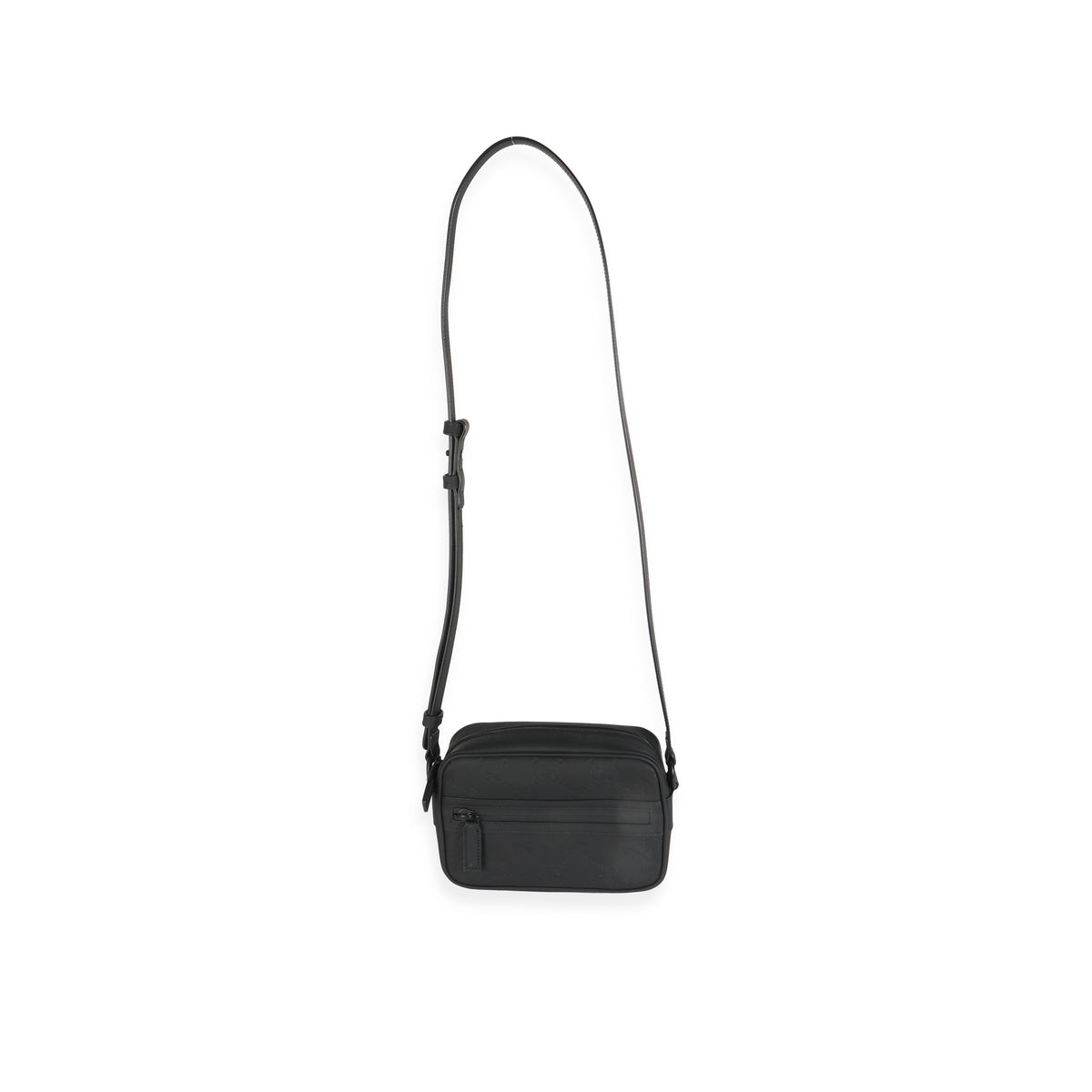 Grey GG Rubber Effect Mini Shoulder Bag