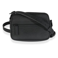 Grey GG Rubber Effect Mini Shoulder Bag