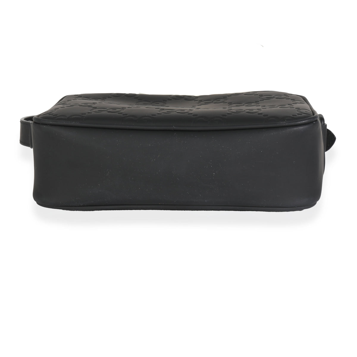 Grey GG Rubber Effect Mini Shoulder Bag