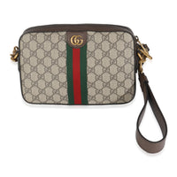 Beige GG Supreme Canvas Small Ophidia Crossbody