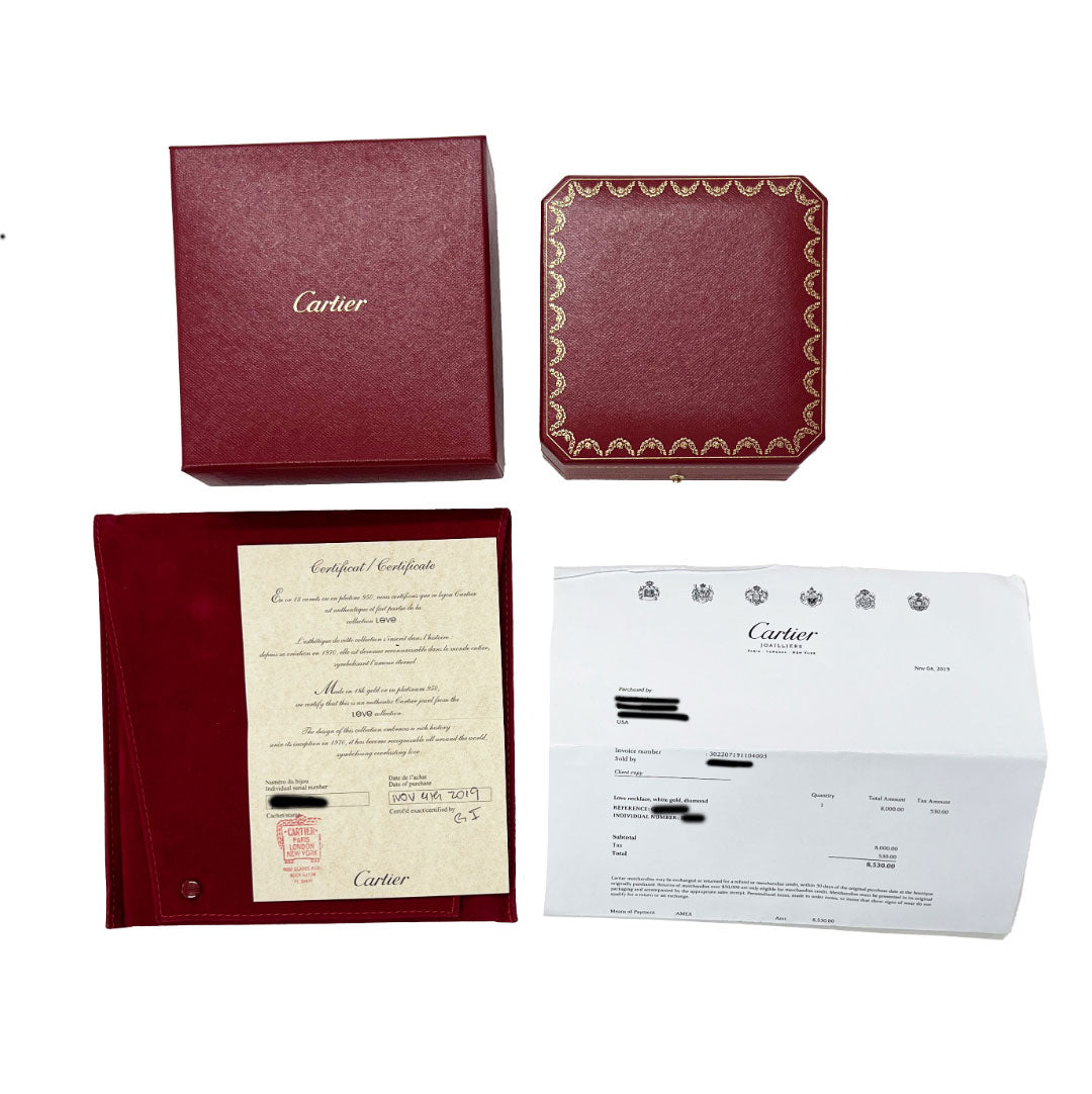 Love Necklace, Diamonds (White Gold)