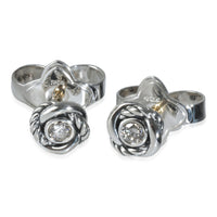 Infinity Earrings in  Sterling Silver 0.12 CTW
