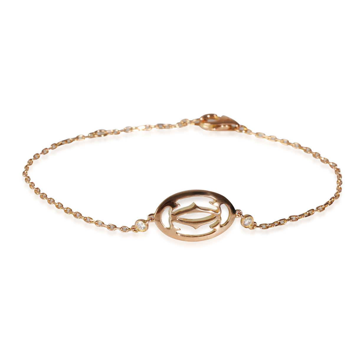 Rose Gold Diamond Logo Bracelet