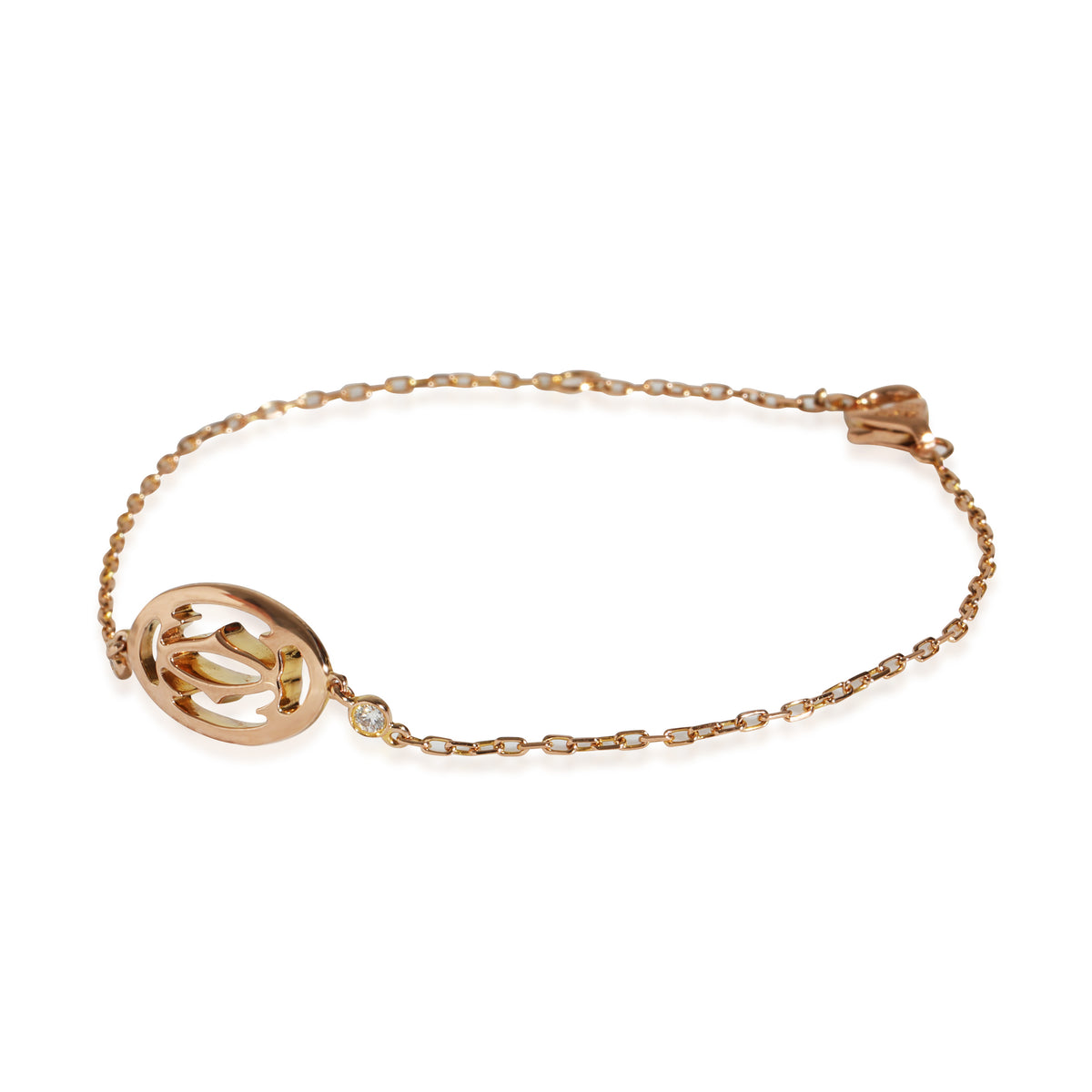 Rose Gold Diamond Logo Bracelet