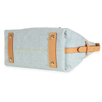 Sky Blue Monogram Denim Carryall PM