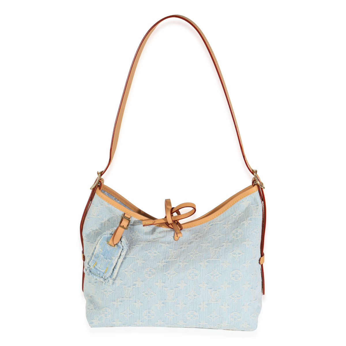 Sky Blue Monogram Denim Carryall PM