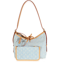 Sky Blue Monogram Denim Carryall PM