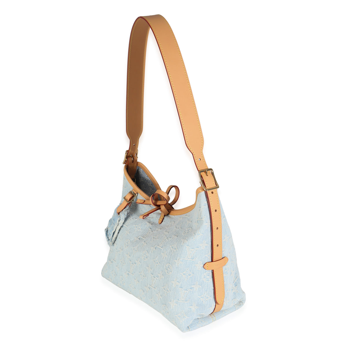 Sky Blue Monogram Denim Carryall PM