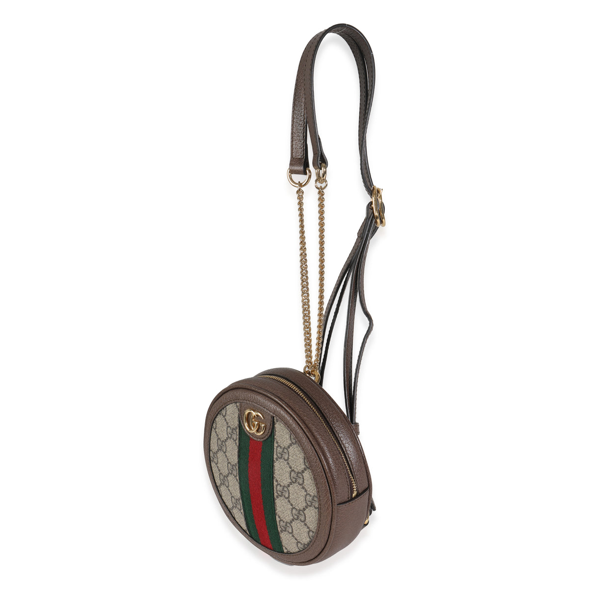 Beige GG Supreme Canvas Ophidia Round Backpack