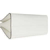 White Spazzolato Trapeze Logo Plaque Tote