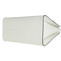 White Spazzolato Trapeze Logo Plaque Tote