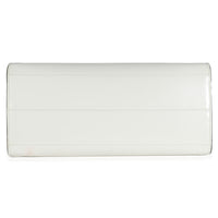 White Spazzolato Trapeze Logo Plaque Tote