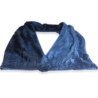 18A Dark Navy Velvet CC Logo Stole