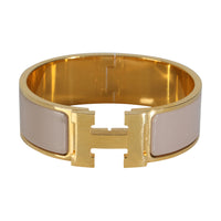 Hermes Clic Clac Bracelet In Marron Glacé, GM