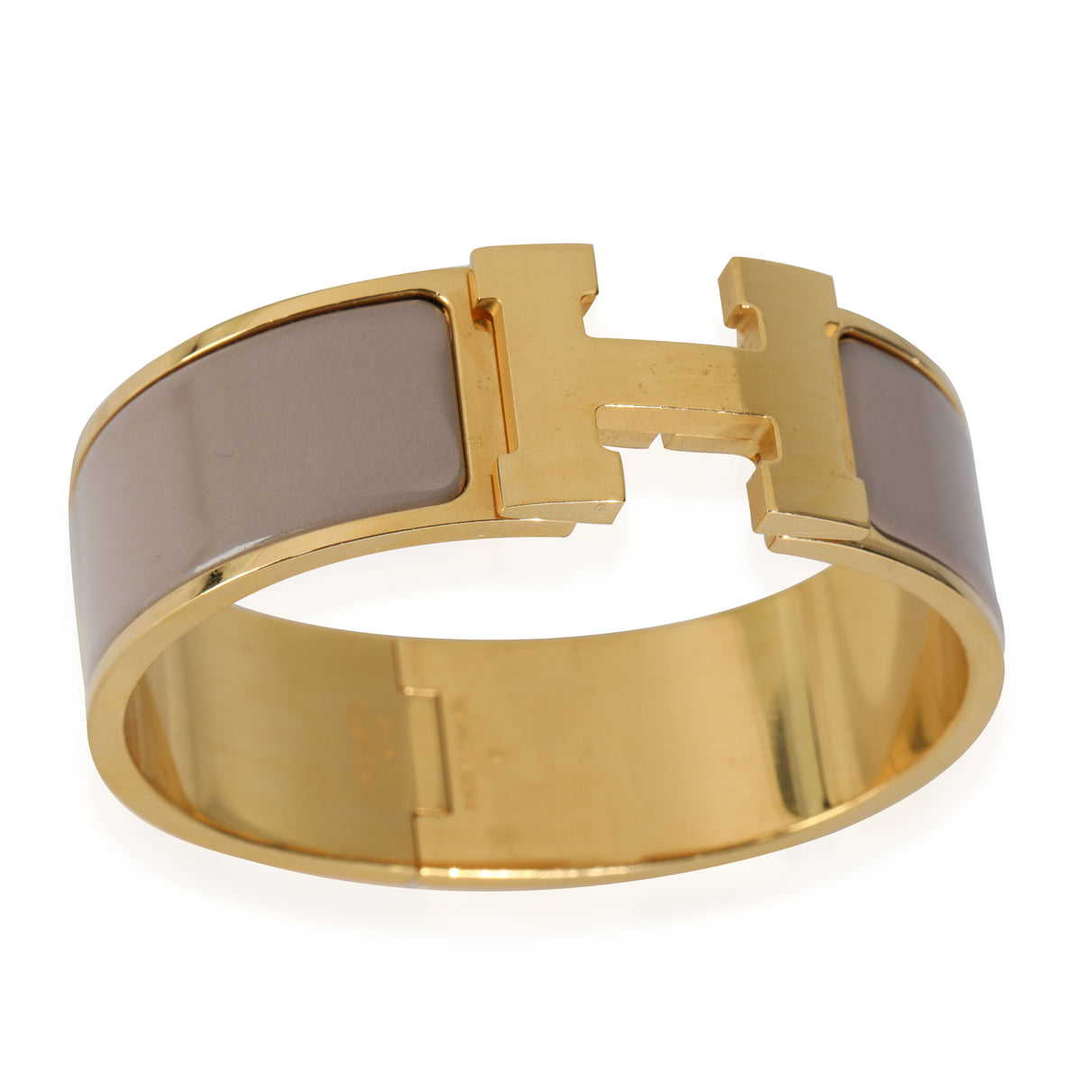 Hermes Clic Clac Bracelet In Marron Glacé, GM