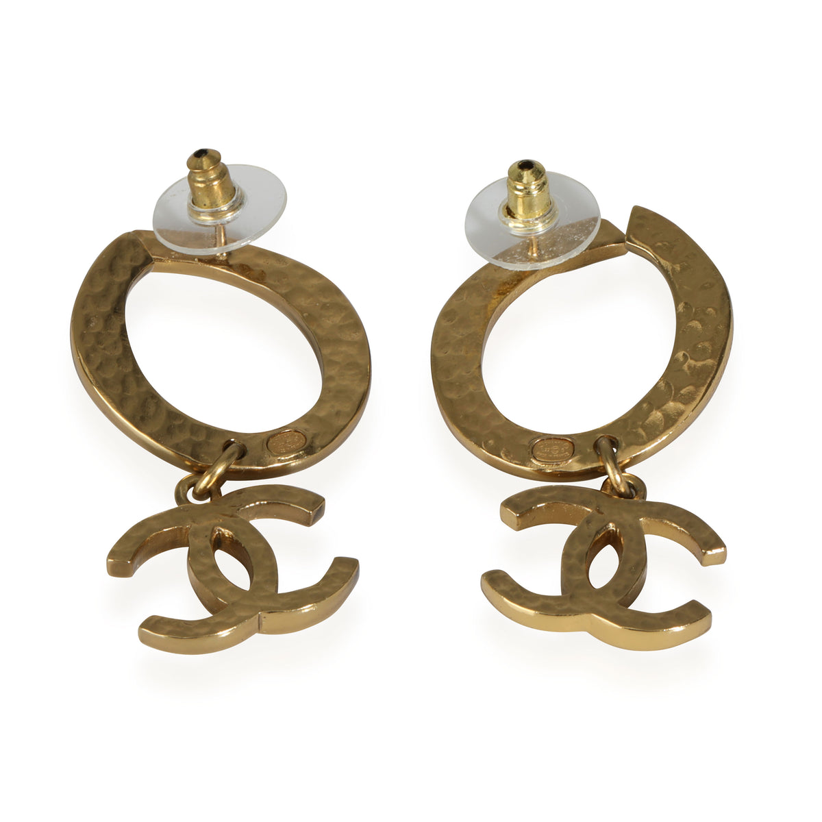 2022 Large CC Drop Earrings in Gold Plated