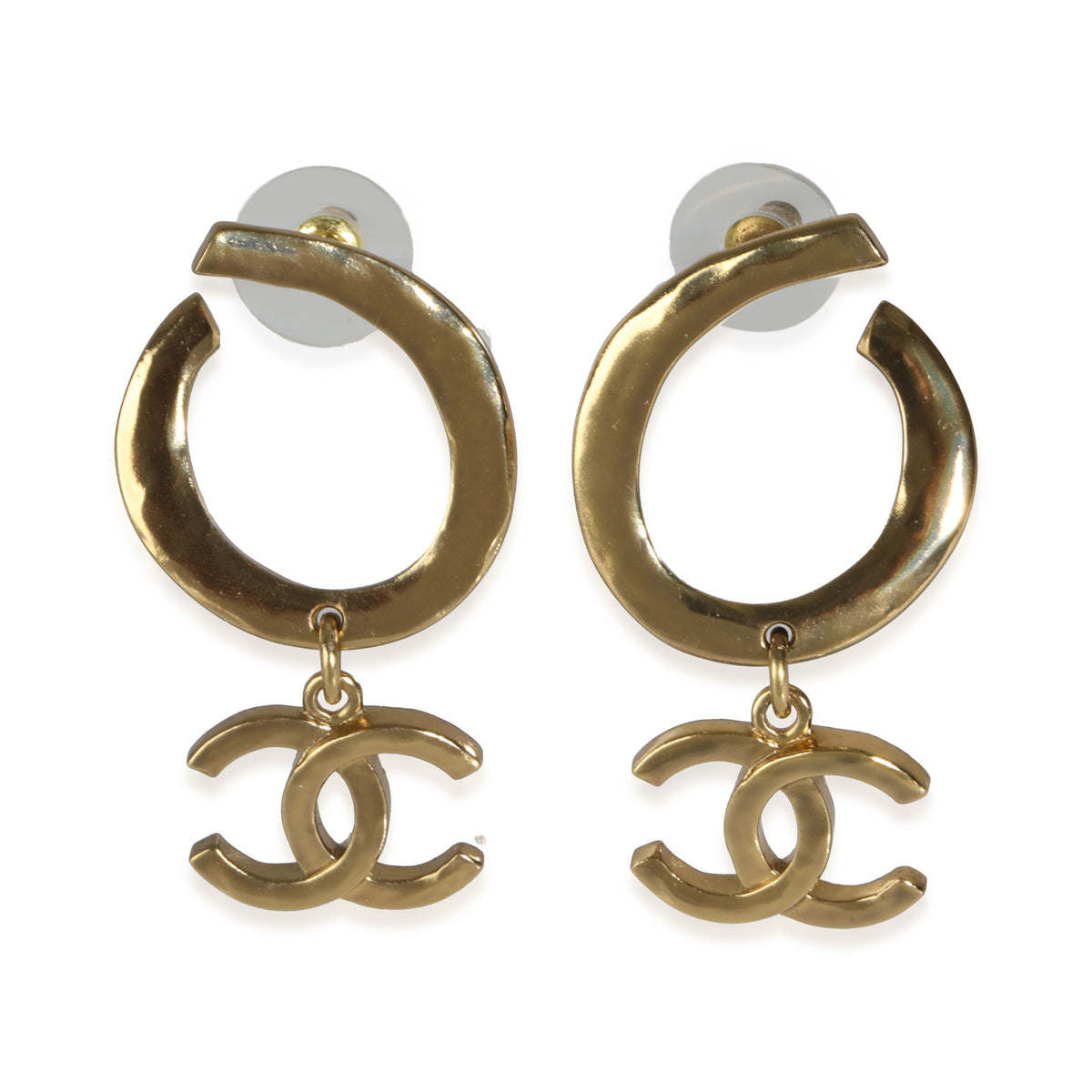 2022 Large CC Drop Earrings in Gold Plated