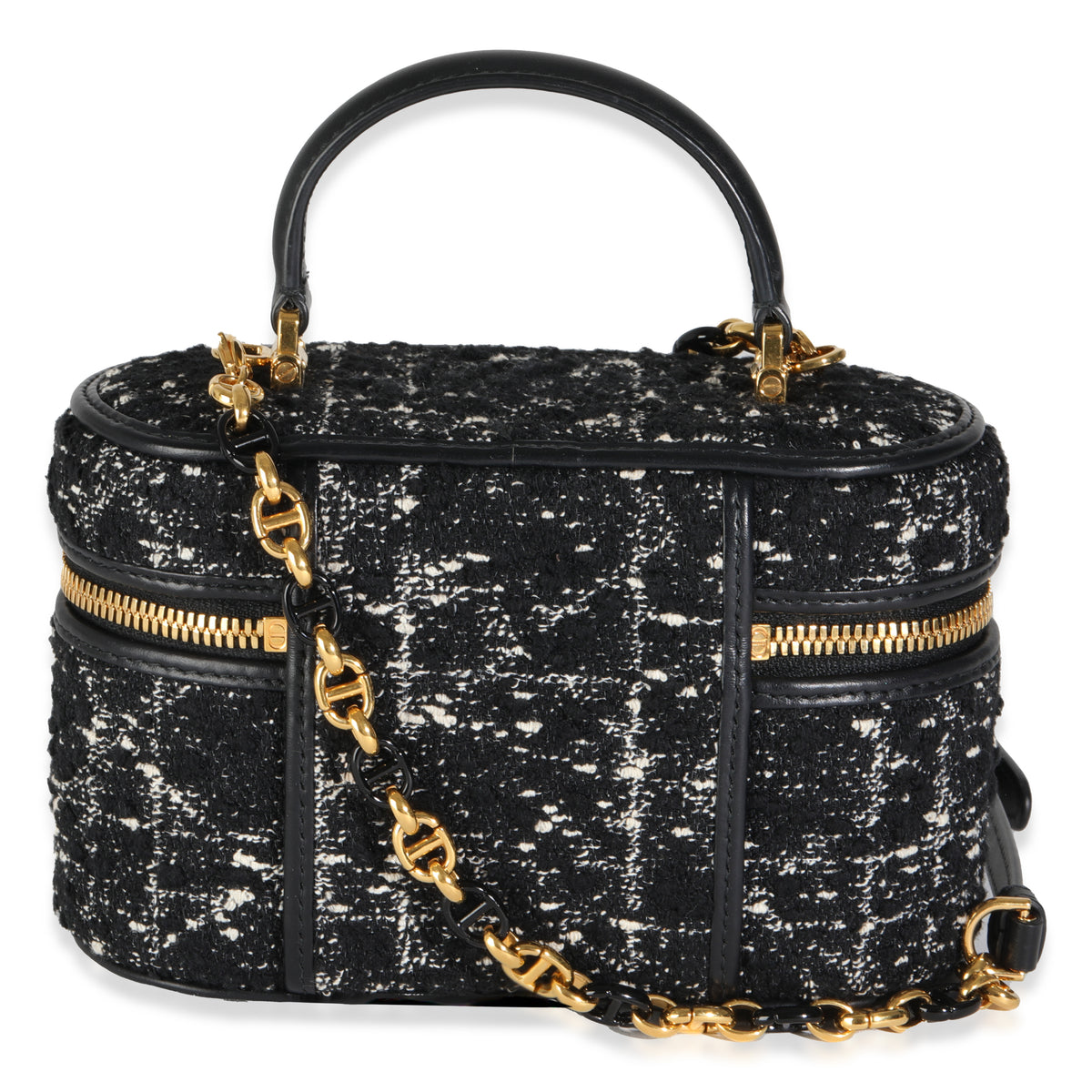 Black Gold Tweed Mini Caro Vanity