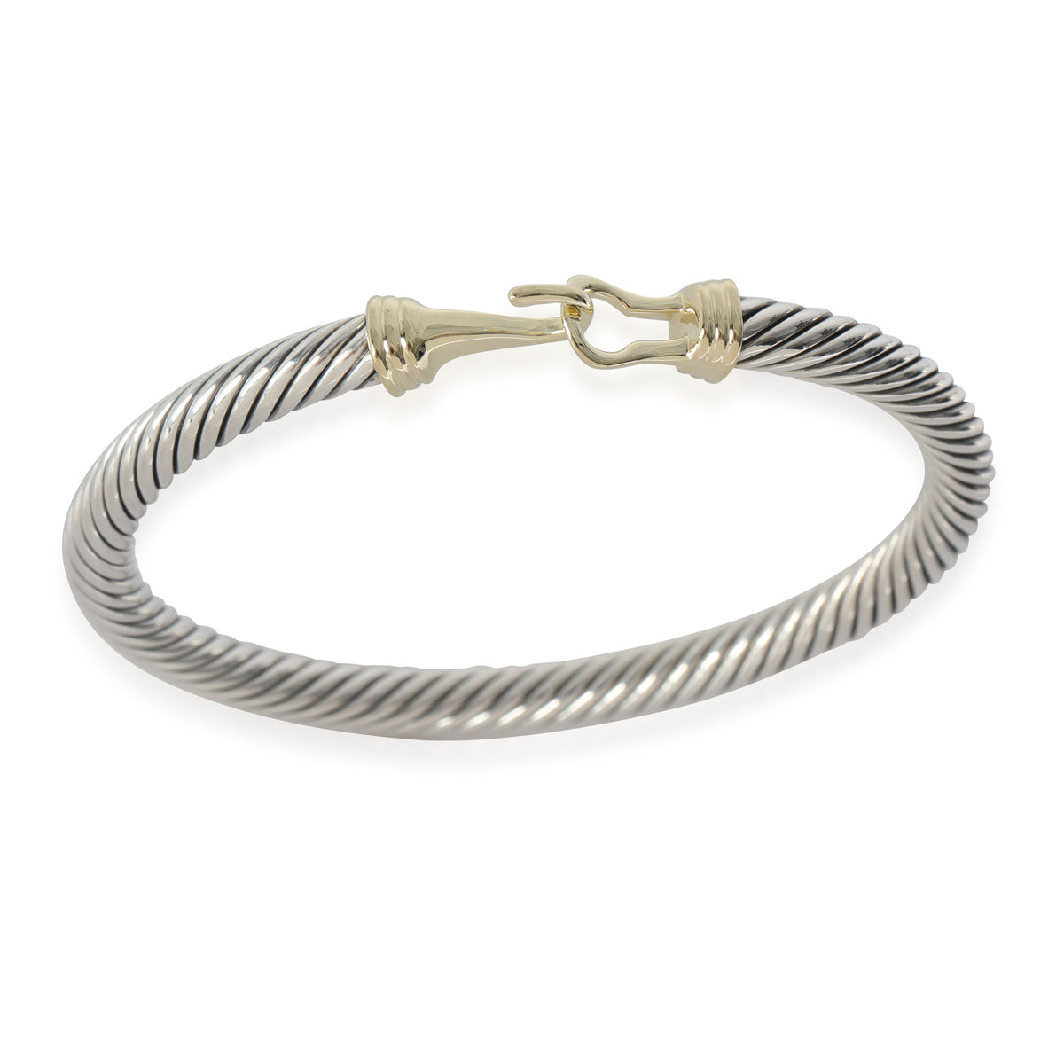 Cable Hook Bracelet in 14k Yellow Gold/Sterling Silver